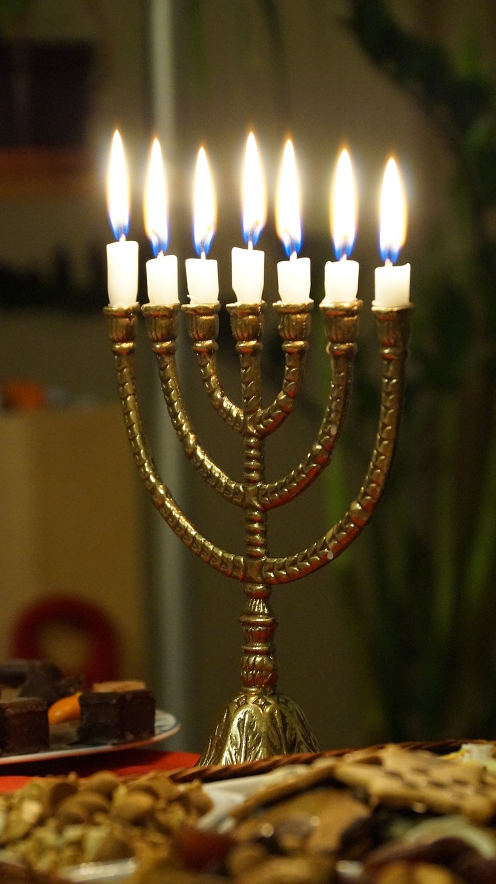 menorah, kaarsen, licht