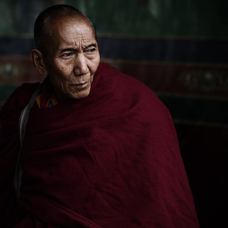 old man, monk, tibetan